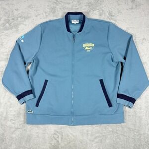 Lacoste Sport Mens XXL Miami Open 2025 Full Zip Bomber Jacket Blue